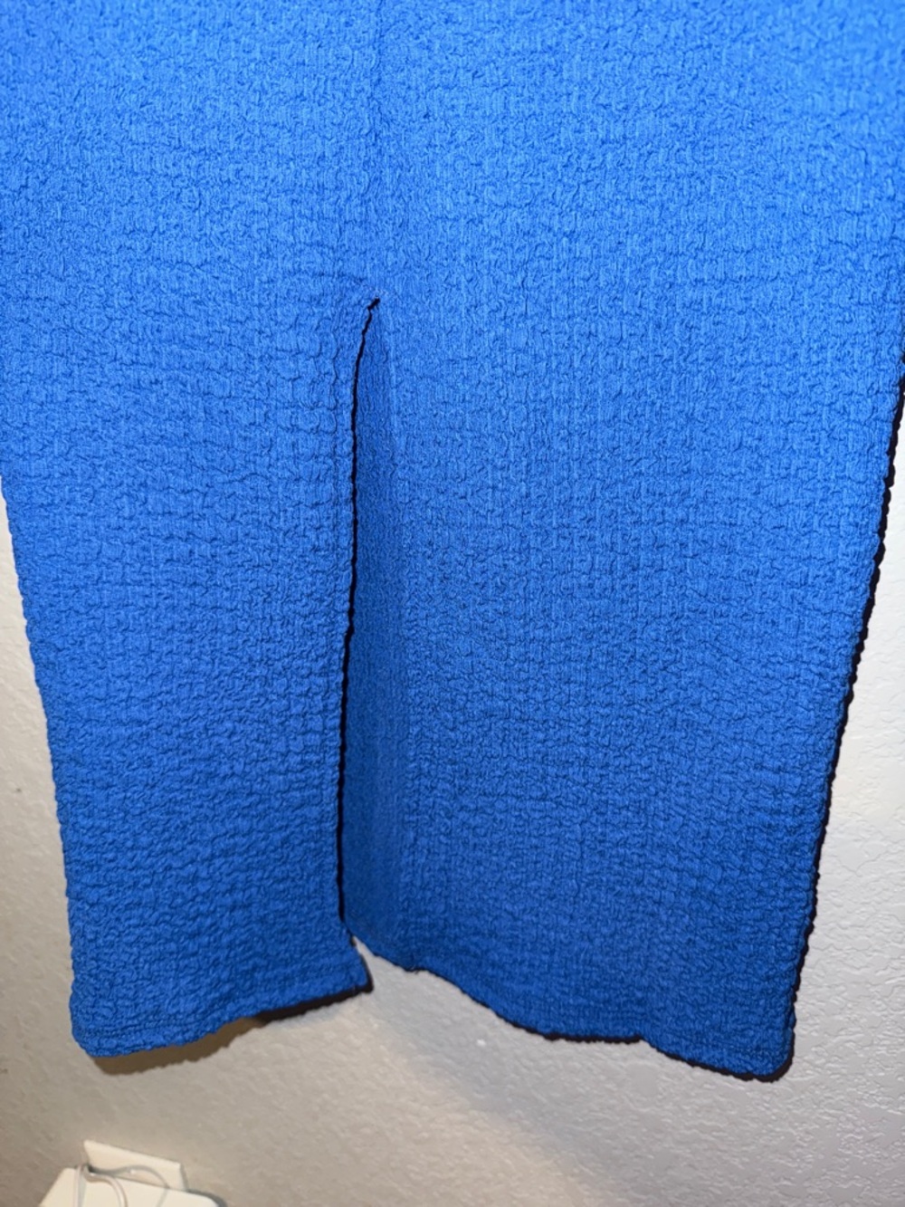 H&M Crinkled Jersey Midi Dress in Blue Size XS NWOT - Picture 6 of 8